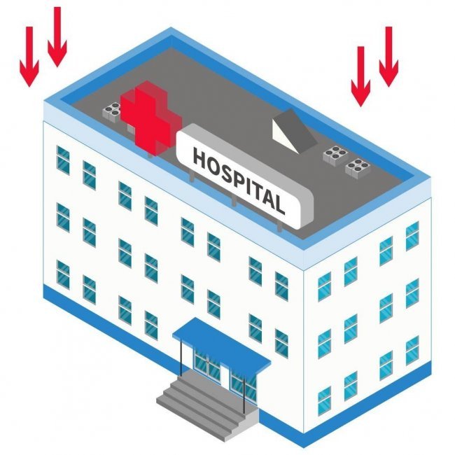 Приток воздушных потоков в медцентре